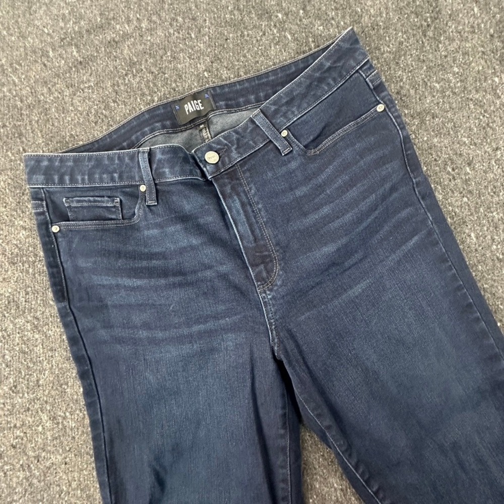PAIGE Hoxton High Rise Skinny Jeans Womens 32 Dark Wash Blue Stretch Slim